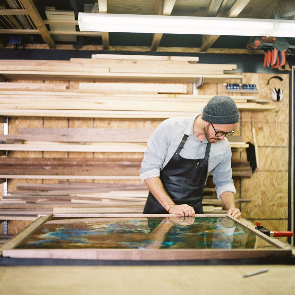 Artist framing resin art