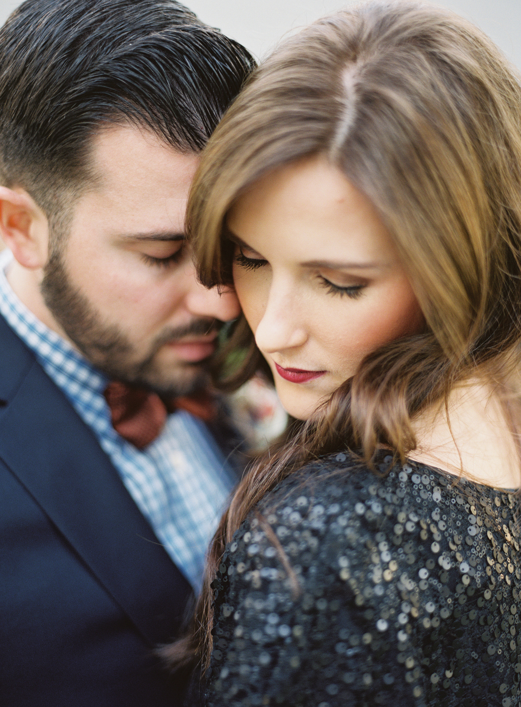 a fine art portrait of a bride and groom in Orange County