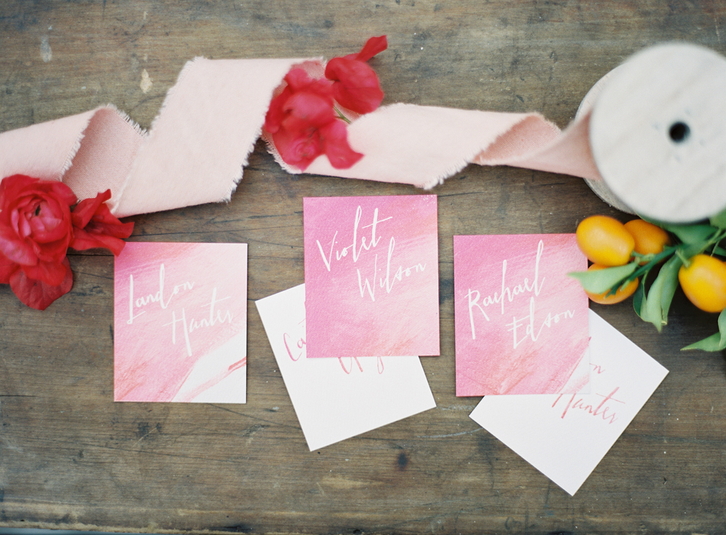 wedding day name cards