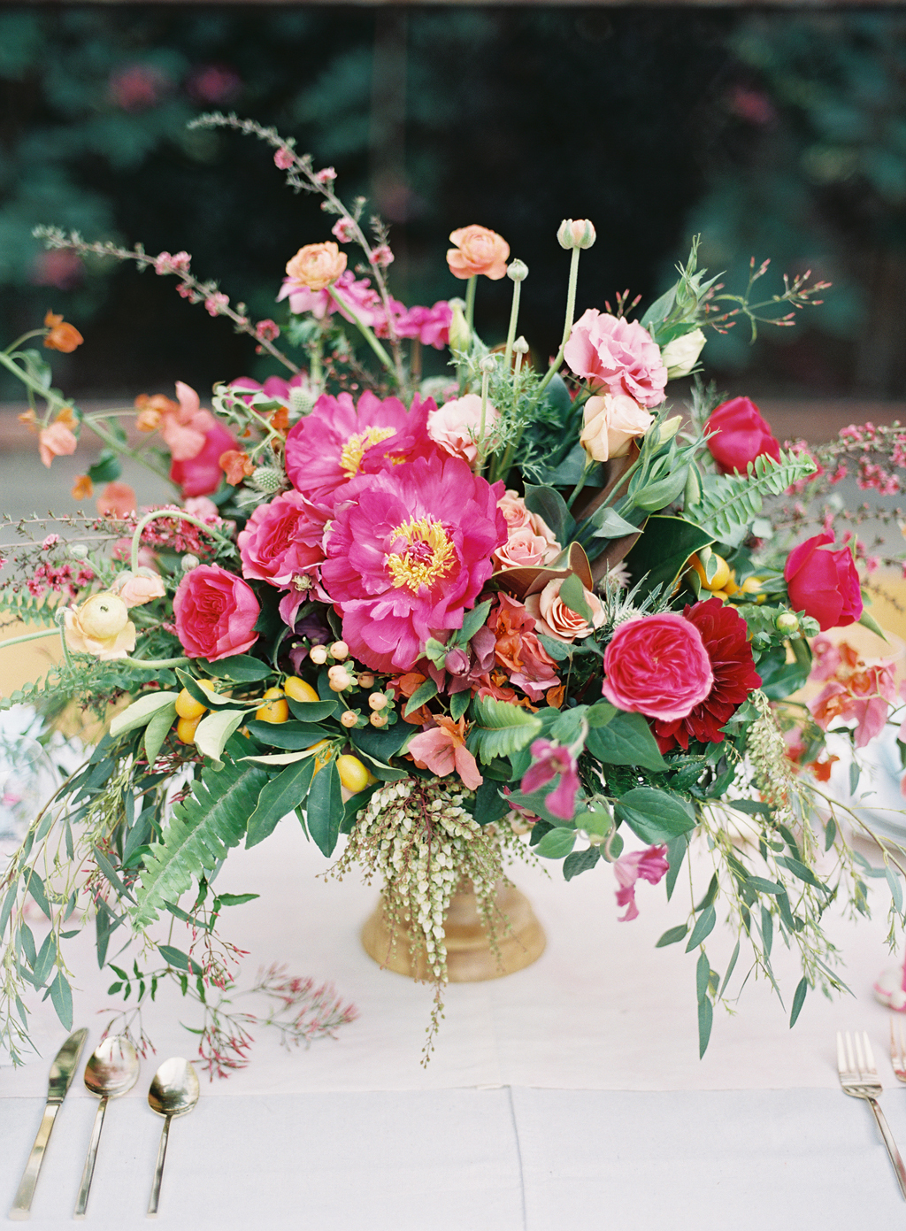 spring inspired wedding day floral arrangement by Hello Gem events
